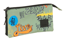 PORTATODO TRIPLE SAFTA GRAFFITI ZONE 22x12x3cm