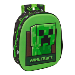 MOCHILA 3D MINECRAFT 27x33x10cm