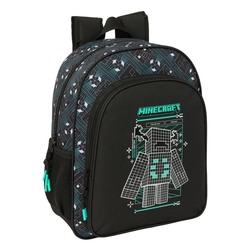 MOCHILA JUNIOR ADAPTABLE A CARRO MINECRAFT SCREEN 32x38x12cm