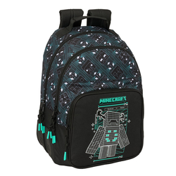 MOCHILA DOBLE ADAPTABLE A CARRO MINECRAFT SCREEN 32x42x15cm
