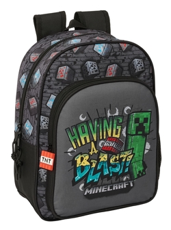 MOCHILA INFANTIL ADAPTABLE A CARRO MINECRAFT GRAFFITI 26x34x11cm