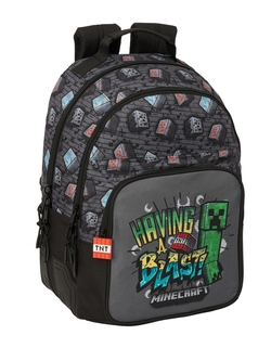 Mochila Graffiti Minecraft 42Cm Adaptable