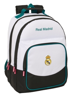MOCHILA DOBLE ADAPTABLE A CARRO REAL MADRID EQUIPACION 26/27 32x42x16cm