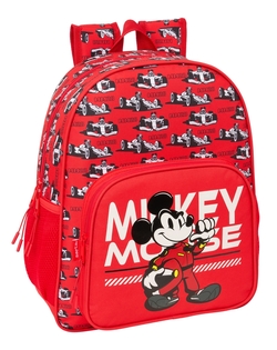 MOCHILA JUNIOR ADAPTABLE A CARRO MICKEY & FRIENDS RACING 32x38x12cm