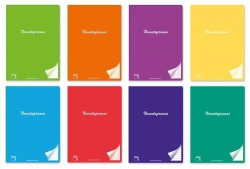 PAQ/6 LIBRETA GRAPADA A5+ 48H 90G PAUTA 2,5 C/M COLORS SUR
