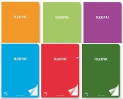 PAQ/6 LIBRETA A5+ 48H 90G CUAD. 3X3 C/M FLEXIPAC T.PLASTICO
