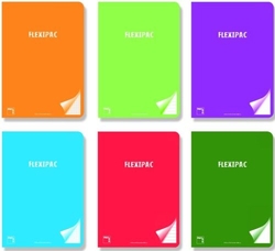 PAQ/6 LIBRETA A5+ 48H 90G PAUTA 2,5 C/M FLEXIPAC T.PLASTICO