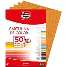 PAQ/50 CARTOLINES FIXO A4 180G. AVELLANA