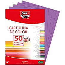 PACK/50 PAPIER CARTON FIXO A4 180G. MORADO