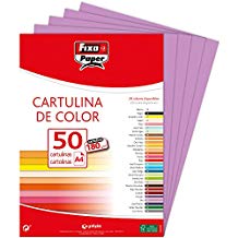PAQ/50 CARTOLINES FIXO A4 180G. LILA