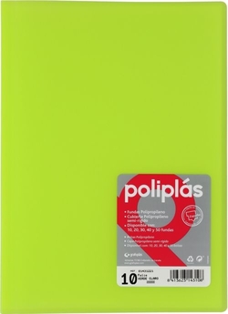 CARTAFOL Fº 20 FUNDAS SOLDADAS TRANSLUCIDAS VERDE CLARO