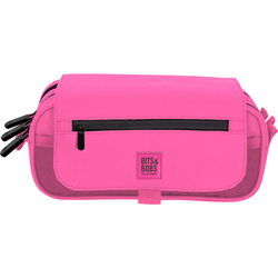 PORTATODO TRIPLE CON SOLAPA B&B FLUOR P ROSA 22,5x12x14cm