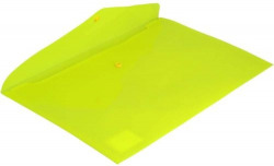 PACK/12 DOSSIER ENVELOPPE Fº FERMETURE BROCHE PP JAUNE FLUOR GRA