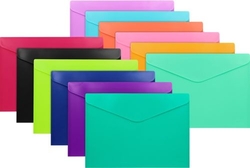 PACK/5 FOLDER ON Fº VELCRO CLOSURE PP OPAQUE FUCHSIA