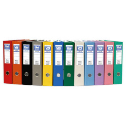 ARCHIVADOR Fº PALANCA 65MM CARTON FORRADO PLASTICO GRIS