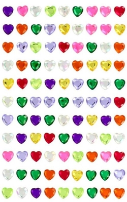 BLISTER FIGURAS AUTOCOLLANTES CRISTAL CORAZONES ASSORTIMENTS