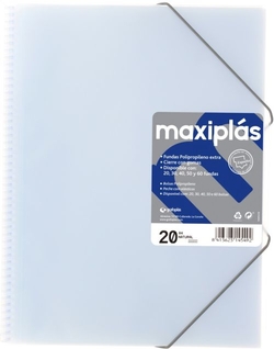 CARPETAS A4 40 FUNDAS A4 ESPIRAL MAXIPLAS NATURAL