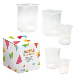 C/5 JARRAS GRADUADAS PLASTICO VARIAS CAPACIDADES