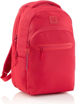 MOCHILA TRIPLE OSLO RECICL. RAW ROJA 445x300x180mm