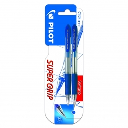 BLISTER 2 BOLIGRAFOS SUPER GRIP RETRACTIL AZUL