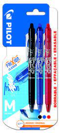 BLISTER 3 BOLIGRAFOS FRIXION CLICKER NEGRO AZUL Y ROJO