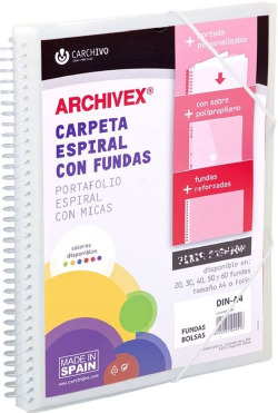 CARTAFOL 20 FUNDAS CANGURO A4 ARCHIVEX STAR INCOLORA