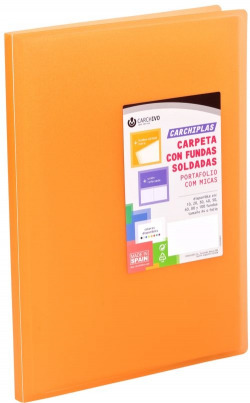 CAPA 20 MICAS A4 CAPA FLEXIVEL LARANJA CARCHIPLAS