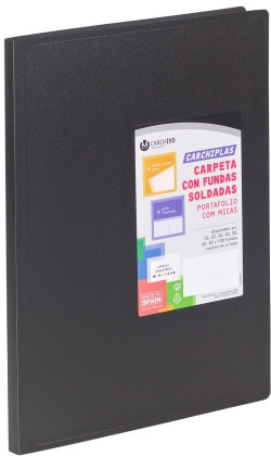 DOSSIER 50 COUVERTURES A4 TAPA FLEXIBLE NOIR CARCHIPLAS