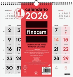 CALENDARIO PARED 2026 NUMEROS GRANDES 30X30