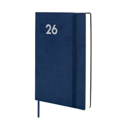 Agenda anual 2026 mara y4 dia pagina 12x17cm azul