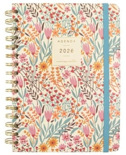 Agenda anual moniqulla 2026 espiral día página e10 15,5x21,2cm espiga