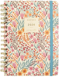 Agenda anual moniquilla 2026 espiral svh e10 15,5x21,2cm espiga