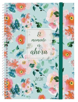 Agenda espiral anual 2026 e10 día página 15,5x21,2cm ahora