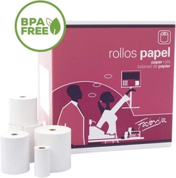PACK 8 ROLOS PAPEL TERMICO SEN BPA 80X45X12MM FABRISA
