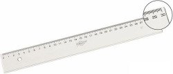(D) REGRAS 30CM COM SACO PLÁSTICO TRANSPARENTE