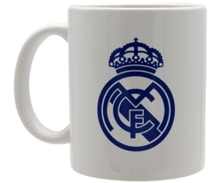 TAZA CERAMICA ESCUDO AZUL EN CAJA REAL MADRID