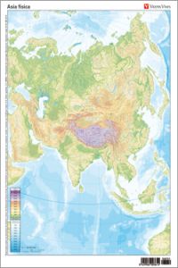 PAQ/50 MAPAS ASIA FÍSICO MUDOS EN COLOR