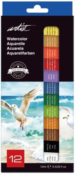 CAIXA 12 TUBOS ACUARELA 12ML ARTIST COLORS ASSORTITS