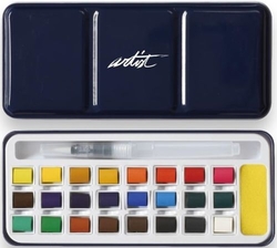 ESTOIG 24 PASTILLAS ACUARELA + PINCEL TINBOX ARTIST