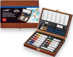CAIXA FUSTA 20 TUBOS ACUARELA 12ML ARTIST COLORS ASSORTITS