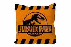 Cojin Cuadrado Caution Logo Naranja Jurassic Park Envasado V