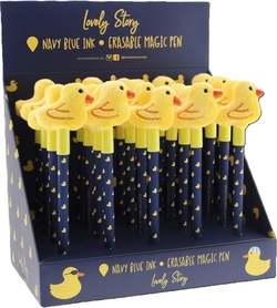 Exp 20 boligrafo borrable + peluche ducky lovely story