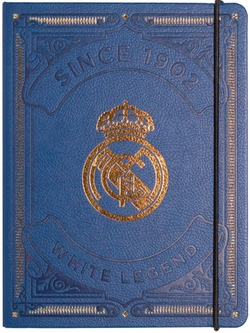 CADERNO CAPA FORRADA PREMIUM REAL MADRID