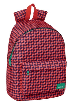MOCHILA GRANDE ORDENADOR PATA DE GALLO CORAL 31X41X16CM