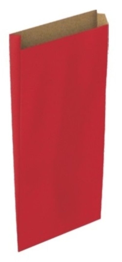 PAQ/25 SOBRE BOLSA PAPEL KRAFT COLOR ROJO 12X3X25CM XS