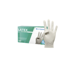 C/100 GUANTES LATEX S/POLVO T/MED