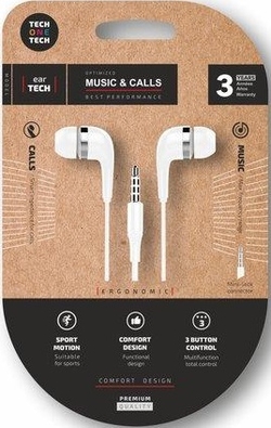 Blister auriculares soft eartech white intrauditivos jack