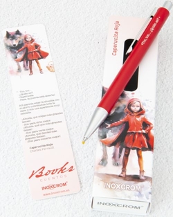 ESTUCHE BOLIGRAFO BOOKS CUENTOS CAPERUCITA ROJA