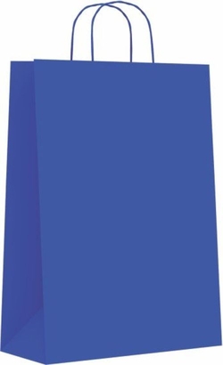 C/50 BOLSAS CELULOSA BLANCA COLOR AZUL 27X12X37CM M