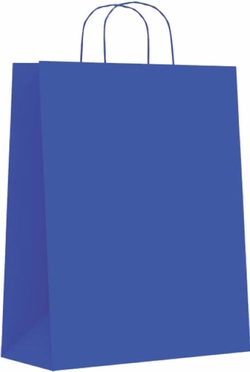 C/50 BOLSAS CELULOSA BLANCA COLOR AZUL 32X14X40CM L